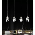 CWI Perrier 4 Light Multi Light Pendant With Chrome Finish