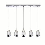 CWI Perrier 5 Light Multi Light Pendant With Chrome Finish