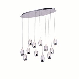 CWI Perrier 12 Light Multi Light Pendant With Chrome Finish