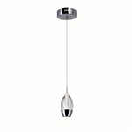 CWI Perrier 1 Light Down Mini Pendant With Chrome Finish