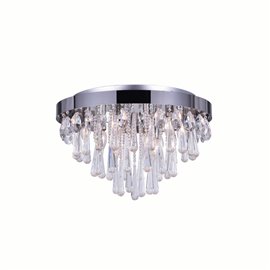 CWI Vast 8 Light Flush Mount With Chrome Finish