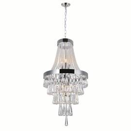 CWI Vast 6 Light Chandelier With Chrome Finish