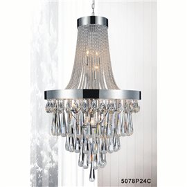 CWI Vast 13 Light Down Chandelier With Chrome Finish