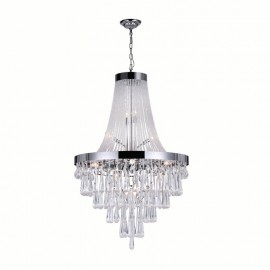 CWI Vast 17 Light Down Chandelier With Chrome Finish