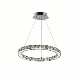 CWI Ring LED Chandelier With Chrome Finish