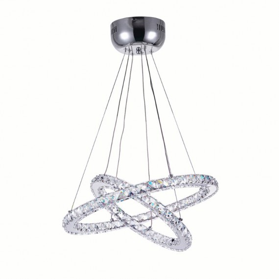 CWI Ring LED Chandelier With Chrome Finish