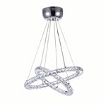 CWI Ring LED Chandelier With Chrome Finish