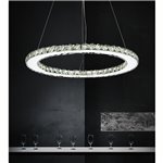 CWI Ring LED Chandelier With Chrome Finish