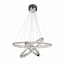 CWI Ring LED Chandelier With Chrome Finish