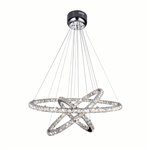 CWI Ring LED Chandelier With Chrome Finish