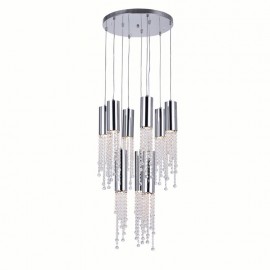 CWI Extended 9 Light Multi Light Pendant With Chrome Finish