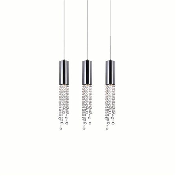 CWI Extended 3 Light Multi Light Pendant With Chrome Finish