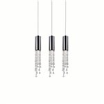 CWI Extended 3 Light Multi Light Pendant With Chrome Finish