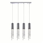 CWI Extended 4 Light Multi Light Pendant With Chrome Finish