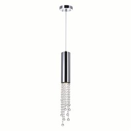 CWI Extended 1 Light Down Mini Pendant With Chrome Finish