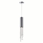 CWI Extended 1 Light Down Mini Pendant With Chrome Finish