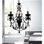 CWI Keen 3 Light Up Chandelier With Black Finish