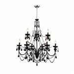 CWI Keen 9 Light Up Chandelier With Black Finish