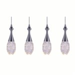 CWI Dior LED Multi Point Pendant With Chrome Finish