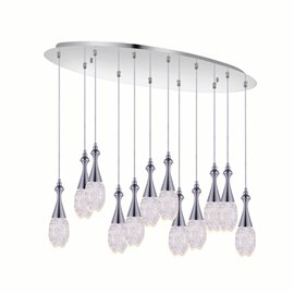 CWI Dior LED Multi Point Pendant With Chrome Finish