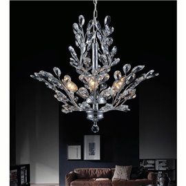 CWI Ivy 6 Light Chandelier With Chrome Finish