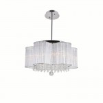 CWI Spring Morning 7 Light Down Chandelier With Chrome Finish