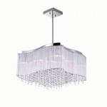 CWI Elsa 10 Light Drum Shade Chandelier With Chrome Finish