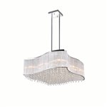 CWI Elsa 12 Light Drum Shade Chandelier With Chrome Finish