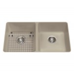 Kindred KGD1U Granite undermount double sink includes grid