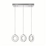 CWI Ring LED Multi Light Pendant With Chrome Finish