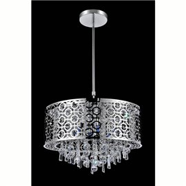 CWI Galant 5 Light Drum Shade Chandelier With Chrome Finish