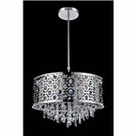 CWI Galant 5 Light Drum Shade Chandelier With Chrome Finish