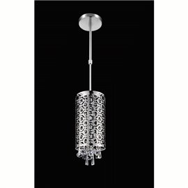 CWI Galant 2 Light Drum Shade Mini Pendant With Chrome Finish