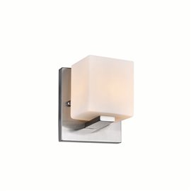 CWI Satin Nickle 1 Light Bathroom Sconce With Satin Nickel Finish