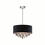 CWI Dash 3 Light Drum Shade Chandelier With Chrome Finish