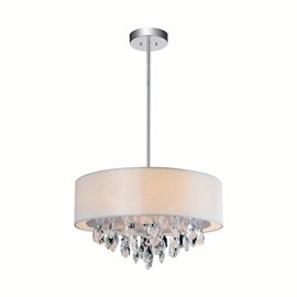 CWI Dash 3 Light Drum Shade Chandelier With Chrome Finish