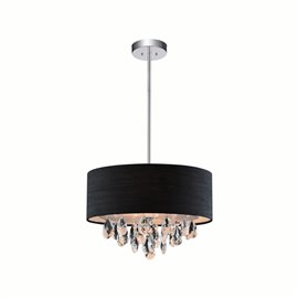 CWI Dash 4 Light Drum Shade Chandelier With Chrome Finish