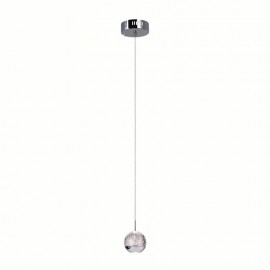 CWI Perrier 1 Light Down Mini Pendant With Chrome Finish