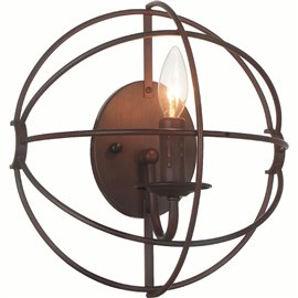 CWI Arza 1 Light Wall Sconce With Brown Finish