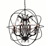 CWI Campechia 8 Light Up Chandelier With Brown Finish