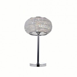 CWI Tiffany 1 Light Table Lamp With Chrome Finish