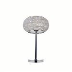 CWI Tiffany 1 Light Table Lamp With Chrome Finish