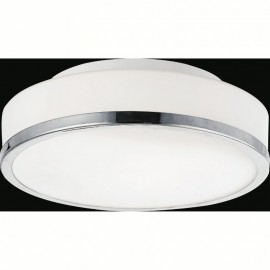 CWI Frosted 2 Light Drum Shade Flush Mount With Satin Nickel Finish