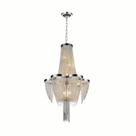 CWI Taylor 7 Light Down Chandelier With Chrome Finish