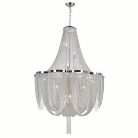 CWI Taylor 10 Light Down Chandelier With Chrome Finish