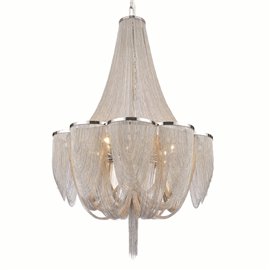 CWI Taylor 18 Light Down Chandelier With Chrome Finish