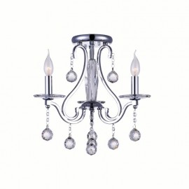 CWI Valentina 3 Light Flush Mount With Chrome Finish