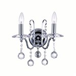 CWI Valentina 2 Light Wall Sconce With Chrome Finish