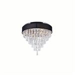 CWI Franca 8 Light Drum Shade Flush Mount With Chrome Finish