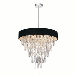 CWI Franca 8 Light Drum Shade Chandelier With Chrome Finish